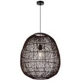 Bright Sea Lighting Terri Cocoon Rattan Pendant Light