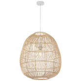 Bright Sea Lighting Terri Cocoon Rattan Pendant Light