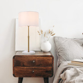 Bright Sea Lighting Ivar Marble &amp; Brass Table Lamp