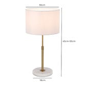 Bright Sea Lighting Ivar Marble &amp; Brass Table Lamp