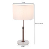 Bright Sea Lighting Ivar Marble &amp; Brass Table Lamp