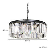 Bright Sea Lighting Klidny Crystal &amp; Iron Pendant Light