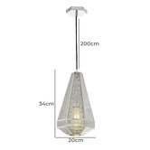 Bright Sea Lighting Tall Levy Metal Pendant Light