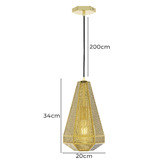 Bright Sea Lighting Tall Levy Metal Pendant Light