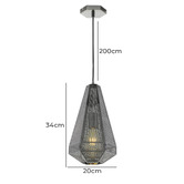 Bright Sea Lighting Tall Levy Metal Pendant Light