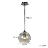 Bright Sea Lighting Kour Metal &amp; Glass Pendant Light