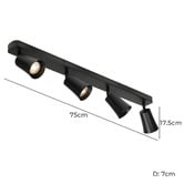 Bright Sea Lighting Kea Metal 4 Lamp Bar Spotlight