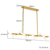 Bright Sea Lighting Kilby Iron 14 Light Linear Pendant