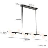 Bright Sea Lighting Kilby Iron 14 Light Linear Pendant