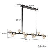Bright Sea Lighting Kilby Iron 14 Light Linear Pendant
