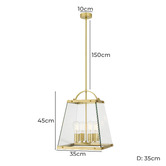 Bright Sea Lighting Marva 4 Light Pendant