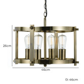 Bright Sea Lighting Jerome 4 Light Metal Pendant