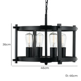 Bright Sea Lighting Jerome 4 Light Metal Pendant