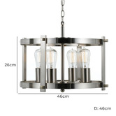 Bright Sea Lighting Jerome 4 Light Metal Pendant