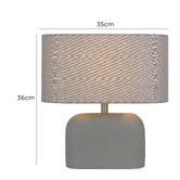 Bright Sea Lighting Marconi Grey Linen Table Lamp