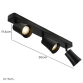 Bright Sea Lighting Kea Metal 3 Lamp Bar Spotlight