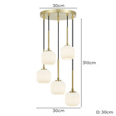 Bright Sea Lighting Bobo 5 Light Pendant