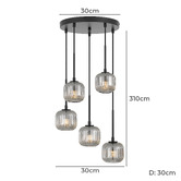 Bright Sea Lighting Bobo 5 Light Pendant
