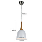 Bright Sea Lighting Kolem White Metal Pendant Light