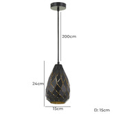 Bright Sea Lighting Vulkan 1 Light Iron Pendant