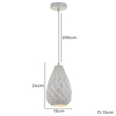 Bright Sea Lighting Vulkan 1 Light Iron Pendant