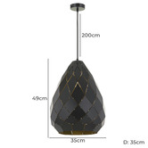Bright Sea Lighting Vulkan 1 Light Iron Pendant