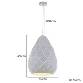 Bright Sea Lighting Vulkan 1 Light Iron Pendant