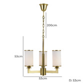 Bright Sea Lighting Brass Ahern 3 Light  Metal Chandelier