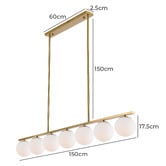 Bright Sea Lighting Blundell Iron 7 Light Linear Pendant