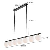 Bright Sea Lighting Blundell Iron 7 Light Linear Pendant