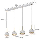 Bright Sea Lighting Oneta 4 Light Iron Pendant