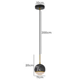Bright Sea Lighting Oneta 1 Light Iron Pendant