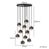 Bright Sea Lighting Oneta 10 Light Iron Pendant