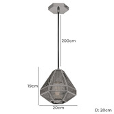 Bright Sea Lighting Short Magnus Iron Pendant Light