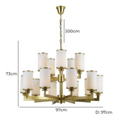 Bright Sea Lighting Amaro 15 Light Metal Chandelier