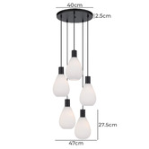 Bright Sea Lighting Blanc 5 Light Pendant