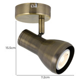Bright Sea Lighting Dobry 1 Light Iron Spotlight