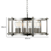 Bright Sea Lighting Black Finley 6 Light Metal Pendant