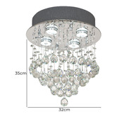 Bright Sea Lighting Edith 4 Light Flush Mount Chandelier