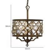 Bright Sea Lighting Cenizo 4 Light Crystal Pendant