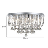 Bright Sea Lighting Chrome Sandro 9 Light Chandelier