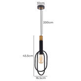 Bright Sea Lighting Keelan 16.5cm Oval Metal Pendat Light