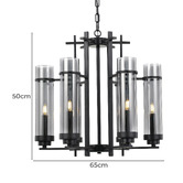 Bright Sea Lighting Black Gustavo 6 Light Metal Chandelier