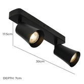 Bright Sea Lighting Alvey 2 Light Metal Spotlight