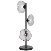 Bright Sea Lighting Amelie Smoked Glass 3 Light Table Lamp