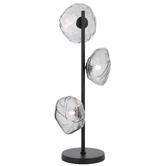 Bright Sea Lighting Amelie Smoked Glass 3 Light Table Lamp