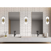 Bright Sea Lighting Ria 2 Light Metal &amp; Glass Wall Lamp