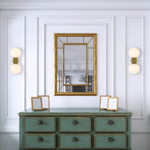 Bright Sea Lighting Ria 2 Light Metal &amp; Glass Wall Lamp