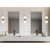 Bright Sea Lighting Ria 2 Light Metal &amp; Glass Wall Lamp