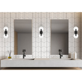 Bright Sea Lighting Ria 2 Light Metal &amp; Glass Wall Lamp